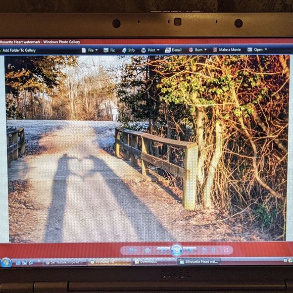 11x14 Satin Finish Original Nature Photography Of Couple Silhouette Making Heart - Picture 2 of 2